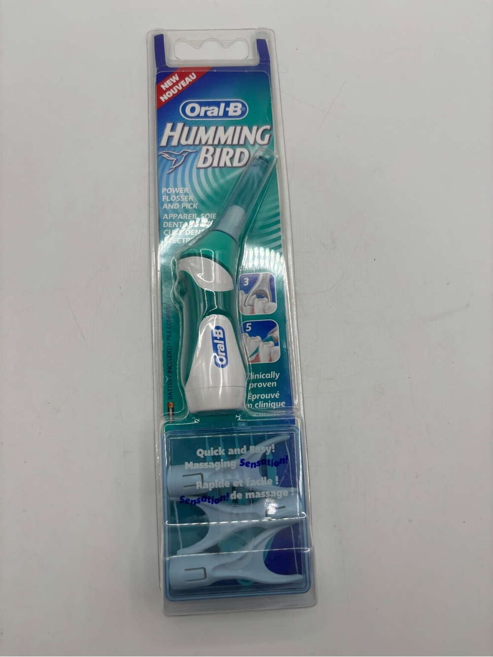 Oral-B Humming Bird Power Flosser Pick NEW OPENED ONY TO TEST DISCONTINUED